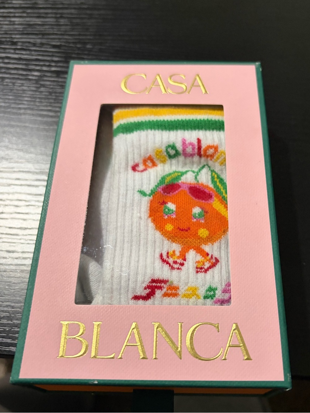 CASABLANCA “orange mascot” SOCKS  adult small